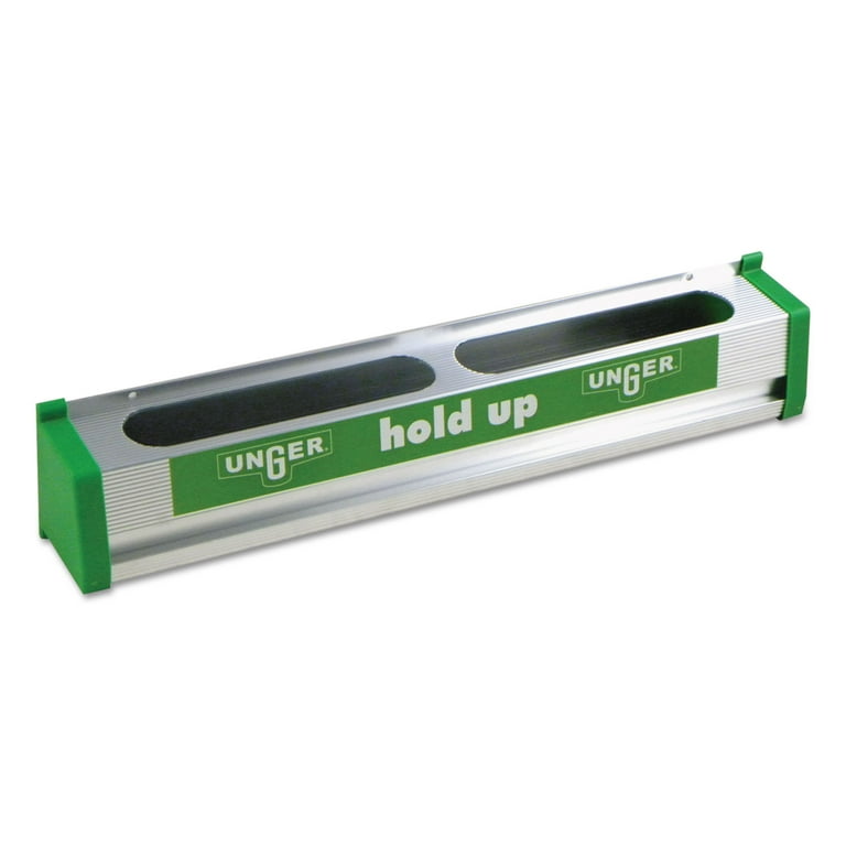 Hold Up Aluminum Tool Rack, 18w x 3.5d x 3.5h, Aluminum/Green Hold Up Aluminum Tool Rack, 18w x 3.5d x 3.5h, Aluminum/Green