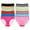 Assorted (12 Pack), variant on Angelina Cotton Bikini Panties with Striped Back Pattern (12-Pack)
