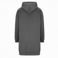 thumbnail image 5 of Towmus Women Full Zip Up Hoodie Plain Hoodies for Womens Casual Fleece Knee Length Tunic Sweatshirts Fall Winter Jackets Tops with Pockets, 5 of 9