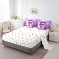 thumbnail image 5 of Castle Fairy Magical Fairy Afro Princess Twin Bedding 7-Piece,Purple Star Flower Heart Bedding Comforter Set,Purple Pink, 5 of 7