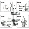 thumbnail image 2 of Lockways Anti-Swing Hanging Shower Caddy, 3 Shelves Large Capacity Shower Caddy Over Shower Head, Rustproof, No Drilling,Black, 2 of 7