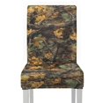 thumbnail image 6 of COEQINE Stretchable Dining Chair Covers 1-Pack, Machine Washable Universal Fit Chair Slipcovers, Polyester Spandex for Home and Kitchen Decor, Camo Hunting Forest Yellow, 6 of 7