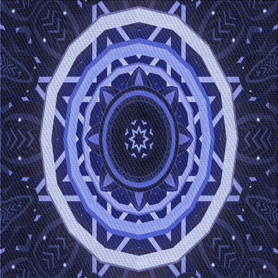 Ahgly Company Machine Washable Indoor Square Transitional Medium Slate Blue Area Rugs, 5' Square