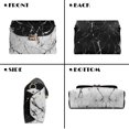 thumbnail image 7 of TSOVTHRID Black White Marble Texture Print Small Crossbody Bags for Women, Leather Cell Phone Purse, Crossover Shoulder Bag, Crossbody Travel Purse with Detachable Strap, 7 of 7