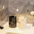 thumbnail image 4 of Soporte para cepillo de dientes de baño, taza de lavado para parejas, taza de cerámica para cepillo de dientes de baño, accesorios de baño, taza de enjuague bucal sin asa, estante de almacenamiento, 4 of 7