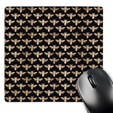 3dRose  Chic Faux Gold Bees On A Black Background Pattern  MousePad price history on PriceWatchPro