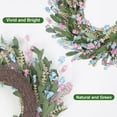 thumbnail image 3 of JEWLALO Spring Wreath, 24” Wreath, Artificial Blue and Pink Spring Wreath with Flower, Flower Spike, All Seasons Wreath for Front Door, Living Room Wedding, 3 of 9
