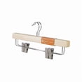 thumbnail image 1 of neatfreak! Wood Pant Hanger with Clips, pack of 2, 1 of 5