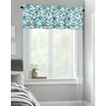 thumbnail image 4 of Kitchen Cafe Valance Curtain for Small Windows,Marine Starfish Sea Conch on Wave Stripe Rod Pocket Valances Ocean Nautical Anchor Rudder Window Treatment for Living Room/Bedroom/Bathroom,60x18in, 4 of 9