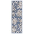 thumbnail image 2 of Safavieh Courtyard Crystal Floral Indoor/Outdoor Runner Rug, Blue/Natural, 2'3" x 14', 2 of 9