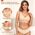 thumbnail image 2 of Bra PoseFree Anthropologie Minimizer Nursing Wireless 3XL Nude, 2 of 7