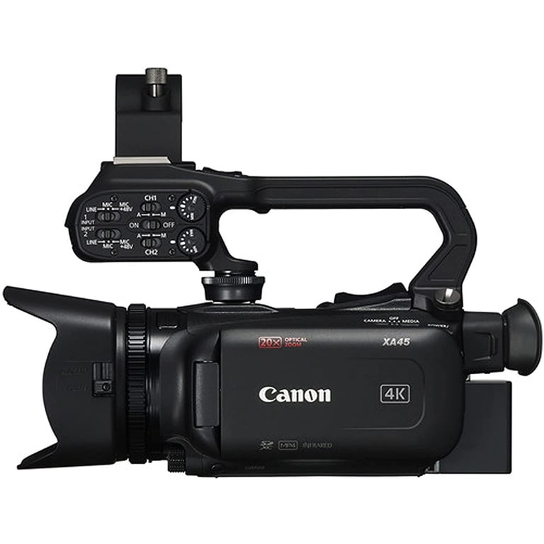 Canon XA45 Professional UHD 4K Camcorder + 256gb Memory + LED