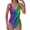 Multicolor, variant on Womens Swimwear,One Piece Swimsuit for Women Tummy Control Bathing Suits Modest Full Coverage Keyhole Swimwear,S