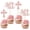 Design 4 Rose Gold, variant on 24 Pack God Bless and Cross Cupcake Toppers Glitter First Communion Cupcake Picks Decorations for Babyshower Christian Baptism Party Cake Decorations Rose Gold