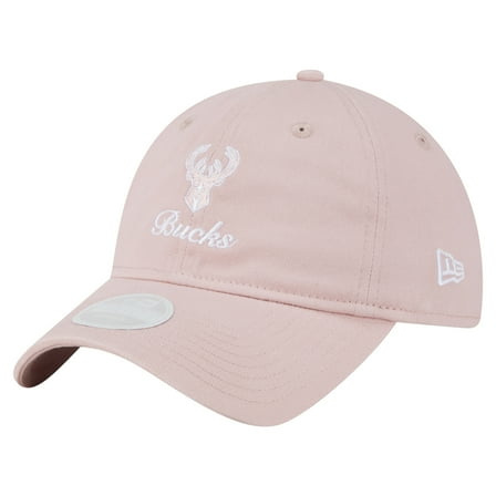 Women's-New Era  Pink Milwaukee Bucks Gameday Preppy 9Twenty Adjustable Hat