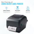 thumbnail image 3 of Impresora de escritorio de transferencia térmica Zebra GK420T para etiquetas, recibos, códigos de barras, etiquetas y pulseras - 1 año de garantía - Conectividad USB y Ethernet (Renovada), 3 of 5