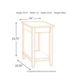 thumbnail image 4 of Ashley Table de Fin Diamenton avec Ports USB en Blanc, 4 of 5