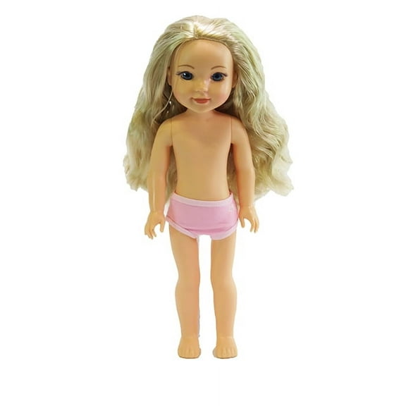 Blonde Hair Blue Eyed Doll Amanda- Undressed 14 Inch Doll | American Fashion World