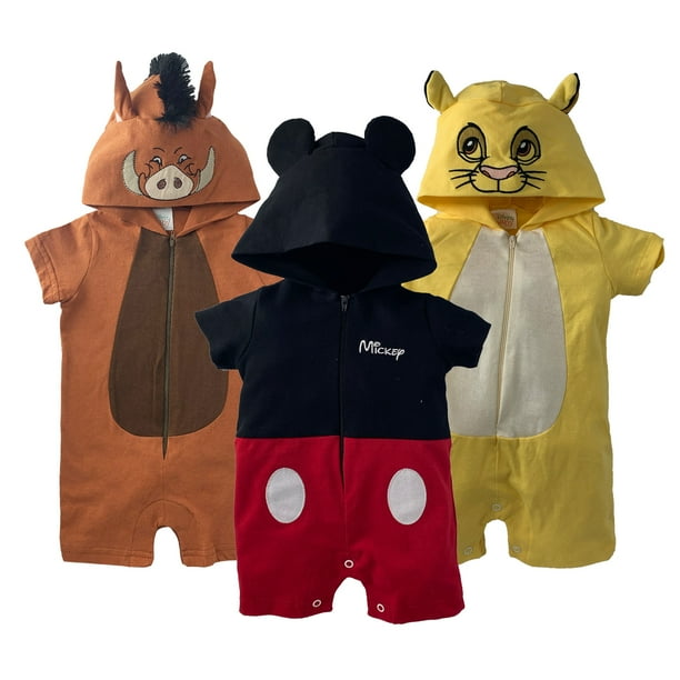 Kit PaÃ±aleros bebe Disney Simba, Pumba, Mickey Talla 12 meses