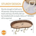 thumbnail image 3 of K&H Pet Products Deluxe Kitty Sill with Removable Bolster Tan/Leopard Print 14 X 24 Inches, 3 of 10