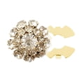 thumbnail image 1 of KLKCMS Decorative Rhinestone Button Cover DIY Decoration Clip on for Dress Suit Hat gold, 1 of 9