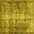 thumbnail image 1 of Ahgly Company Machine Washable Indoor Square Persian Yellow Traditional Area Rugs, 5' Square, 1 of 4