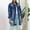 Dark Blue, variant on CALAFEBILA Oversized Jean Jacket for Women Womens Fall Fashion 2023 Long Oversized Denim Jacket Long Sleeve Single-Breasted Frayed Distressed Ripped Denim Jacket With Pockets