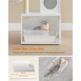 thumbnail image 5 of WoodyWonders 2-in-1 Cat Tree with Litter Box Enclosure - Modern Cat Condo with Scratching Posts, White, 5 of 7