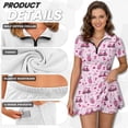 thumbnail image 4 of Binienty Pink Golf Elements Golf Apparel for Couple Athletic Fit Summer Golf Outfit Set Men's Shirt Women's Short Sleeve Skirt Workout Sports Summer Golf Outfit for Running Casual, 4 of 7