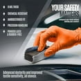 thumbnail image 4 of MEDPRIDE Maxx Strength Nitrile Industrial Gloves – Orange, XX-Large, 8 Mil Thick, 100-Pack, Powder-Free Heavy-Duty Disposable Chemical & Mechanics Gloves, 4 of 7