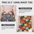 thumbnail image 6 of Autumn Fall Leaves Pattern Apron-Garden Aprons for Women with Pockets-Cotton Linen Waterproof Kitchen Cooking Gardening Aprons Adjustable for Kitchen,Cooking,BBQ and Salon 33"x27", 6 of 7