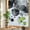 Black, variant on Abstract Ink Window Privacy Film, Green Yellow Blue Ink Splatter Bubbles Drops Stained Glass Rainbow Film Decorative Window Clings, Static Cling Sun Blocking Stickers 17.7" x 39.3"