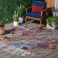 thumbnail image 2 of SAFAVIEH Barbados Lorcan Geometric Indoor/Outdoor Area Rug, Grey Purple/Blue Gold, 6'6" x 6'6" Round, 2 of 11