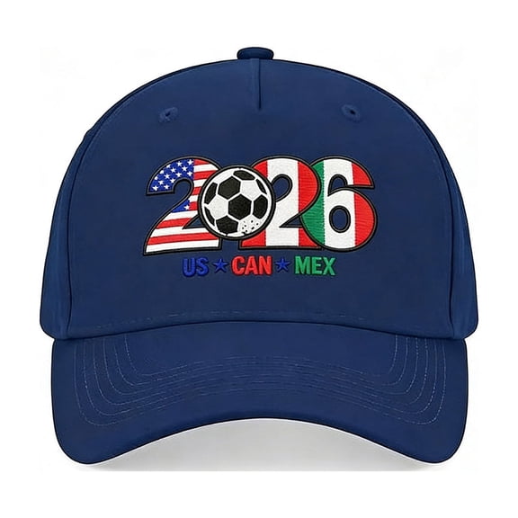 DAMAI 2026 Soccer Fan Cap – USA, CAN, MEX Host Countries Embroidered Baseball Hat, Adjustable Breathable Cotton Unisex Fit for Soccer Supporters