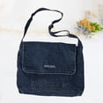 thumbnail image 2 of Tela vaquera Vintage Cross Body Casual Messenger Bag Bandolera Clutch para mujeres niñas (azul oscuro), 2 of 3