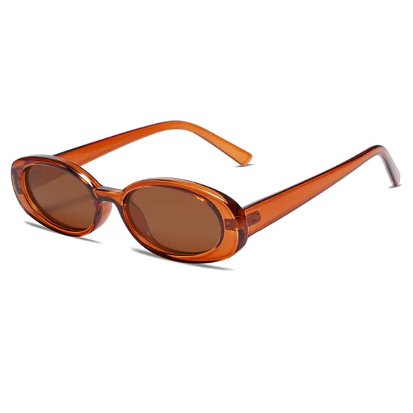 Gafas de sol VANLINKER Polarized Skinny Retro Ovaladas Marrón