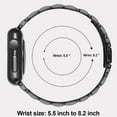 thumbnail image 5 of Slim strap for Apple Watch Band 44mm 40mm 45mm 41mm 38mm 42mm Women Ultra-thin Metal wristband bracelet for Apple watch series 5 4 3 SE 6 7 2 1, 5 of 9