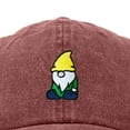 thumbnail image 2 of Dalix Gnome Embroidered Cotton Baseball Cap Adjustable Dad Hat Mens in Washed Red, 2 of 5