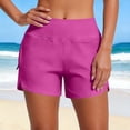 thumbnail image 2 of Sentmoon Swimming Trunks for Women Womens Shorts Athletic High Waist Stretchy with Pockets Elastic Waist Regular Fit Womens Summer Shorts Beach Vacation Essentials S-2XL, 2 of 7