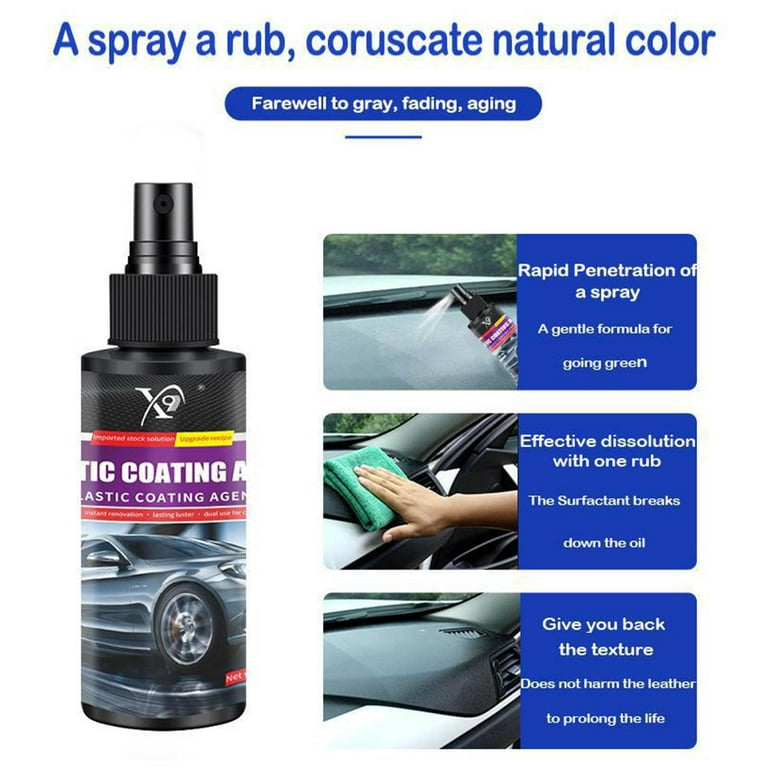 Li HB Store Plastic Parts Crystal Coating, Car Exterior Restorer, Easy To  Use Car Refresher, Plastic Parts Refurbish Agent Repair Cream 50ML,Car Care  & Cleaning,A 