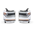 thumbnail image 2 of SEBLAFF For 2016-2018 Chevy Silverado 1500 HID/Xenon Chrome Right+Left Headlight w/ LED, 2 of 6