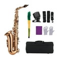 thumbnail image 1 of Eb Alto Saxophone Sax Brass Material Wind Instrument with Carry Case Gloves Cleaning Cloth Sax Straps Tuner, 1 of 7