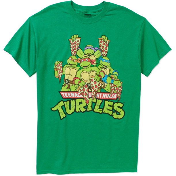 Teenage Mutant Ninja Turtles - pizza Men's graphic tee - Walmart.com ...