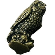 Brass Owl Shaped Figurine Animal Statues Vintage Decor Office Ornaments Tablescape Desktop