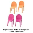thumbnail image 3 of Replacement Parts for Barbie Dollhouse Series - Barbie Dreamhouse FHY73 - Replacement Parts - 2 Pink and 2 Orange Chairs, 3 of 7