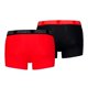 thumbnail image 2 of PUMA Bóxers para hombre, pack de 2 - Everyday Trunks 2P, algodón elástico, liso Negro/Rojo M (Medium), 2 of 7