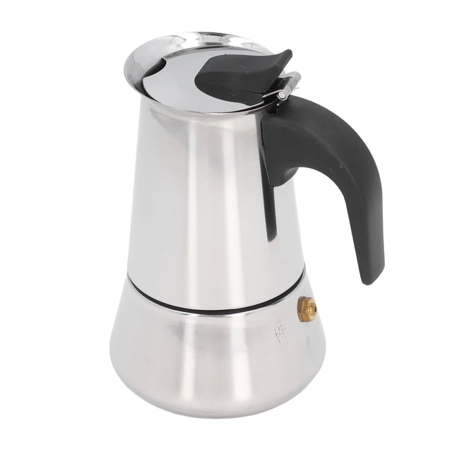 Stainless Steel Moka Pot Large Capacity Stovetop Coffee Maker For Home Use