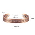 thumbnail image 4 of Wollet 6.88 inches Pure Copper Bracelets for Women Men, Copper Bangles with 3500 Gauss Magnets, Jewelry Gift for Dad, Ladies,CPB-0923, 4 of 6