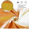 thumbnail image 4 of Burnt Orange Shower Curtain, Orange White Gold Brush Strokes Graffiti Oil Painting Modern Art Abstract Bathroom Curtain Waterproof Fabric Machine Washable with Hooks, 72" Wx72 L, 4 of 6