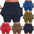 thumbnail image 5 of Gnshining Athleisure A-Line Tennis Skirts for Women with High Waist Skorts Stretch Sweat Shorts Running Shorts Workout Shorts, 5 of 6